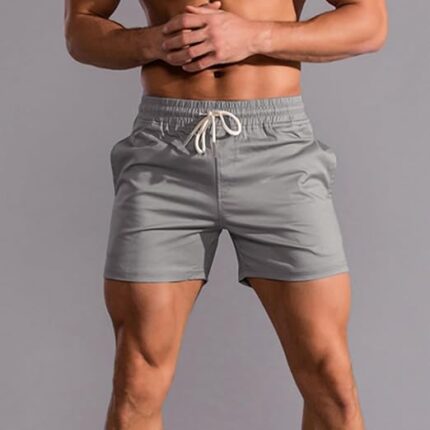 Shorts Cotton Casual Classic Fit Elastic Waist Summer Daily Wear Workout Short