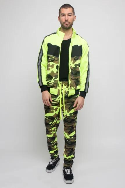 Reflecting Neon Camo Tracksuit