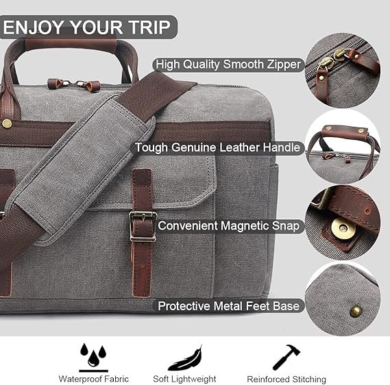 waxed canvas cowhide leather travel duffle bag 42l duffel bag waterproof overnight carry on luggage sport weekender bag for men (brown 23") (copy) waxed canvas cowhide leather travel duffle bag 42l duffel bag waterproof overnight carry on luggage sport weekender bag for men (brown 23") (copy)