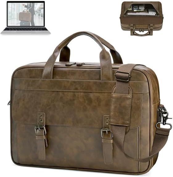 luxorro full grain leather briefcase for men, top choice gifts, handcrafted laptop bag with multiple compartments and brass hardware, fits 15.6 inch laptop (copy) luxorro full grain leather briefcase for men, top choice gifts, handcrafted laptop bag with multiple compartments and brass hardware, fits 15.6 inch laptop (copy)