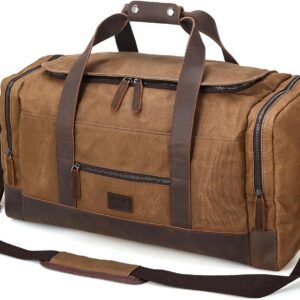 travel duffel bag, pu leather, gym, handheld, messenger bag, foldable, weekender bag with shoe compartment, business travel, waterproof tote bag, 40l. (copy)