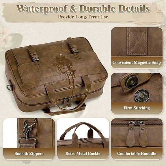 luxorro full grain leather briefcase for men, top choice gifts, handcrafted laptop bag with multiple compartments and brass hardware, fits 15.6 inch laptop (copy) luxorro full grain leather briefcase for men, top choice gifts, handcrafted laptop bag with multiple compartments and brass hardware, fits 15.6 inch laptop (copy)