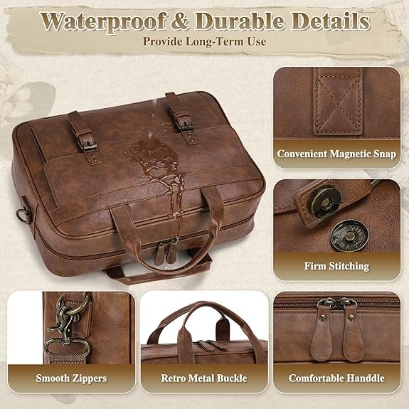 luxorro full grain leather briefcase for men, top choice gifts, handcrafted laptop bag with multiple compartments and brass hardware, fits 15.6 inch laptop (copy) luxorro full grain leather briefcase for men, top choice gifts, handcrafted laptop bag with multiple compartments and brass hardware, fits 15.6 inch laptop (copy)